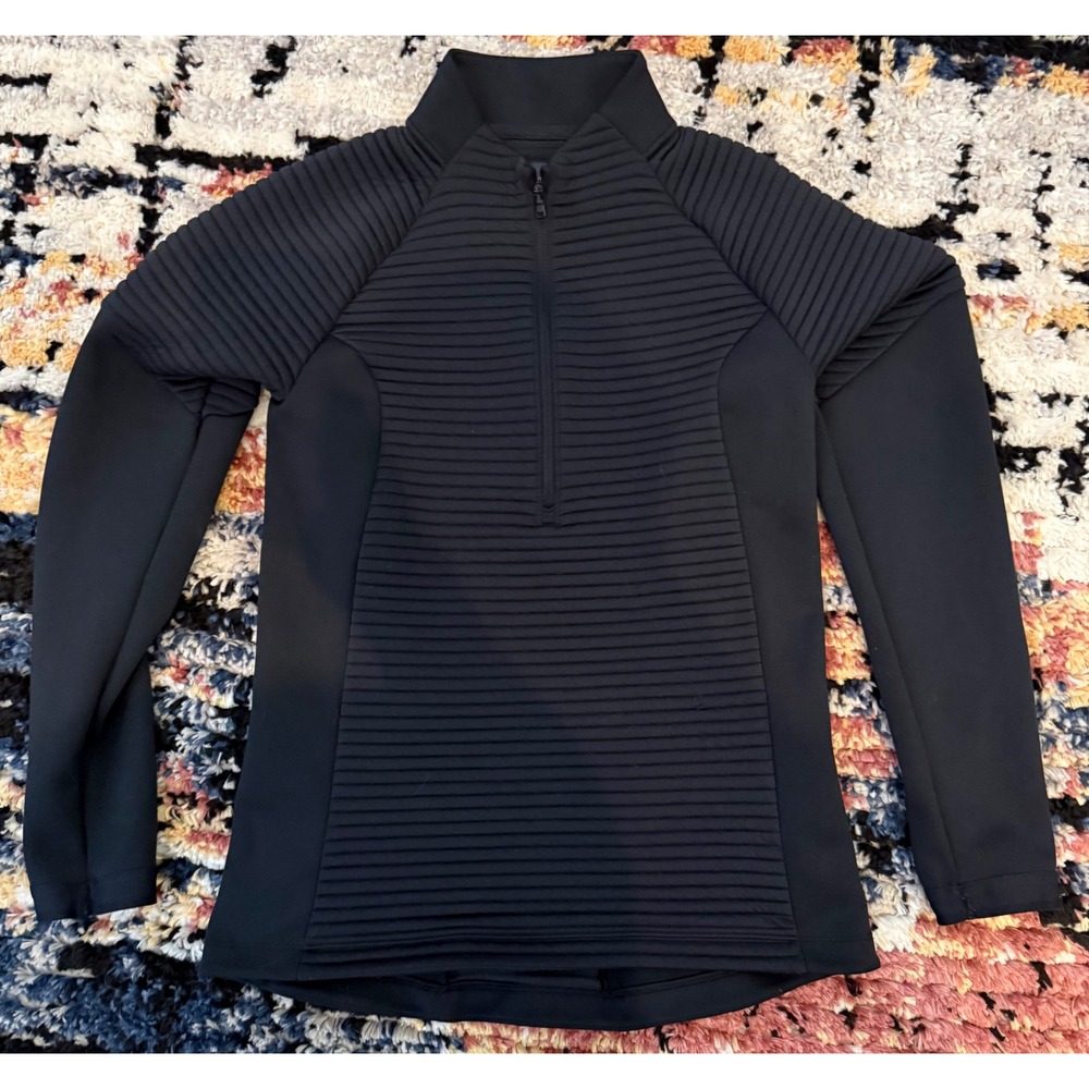 Under Armour ColdGear Reactor 1/2 Zip Pullover Black Fitted 1317387 Womens Small